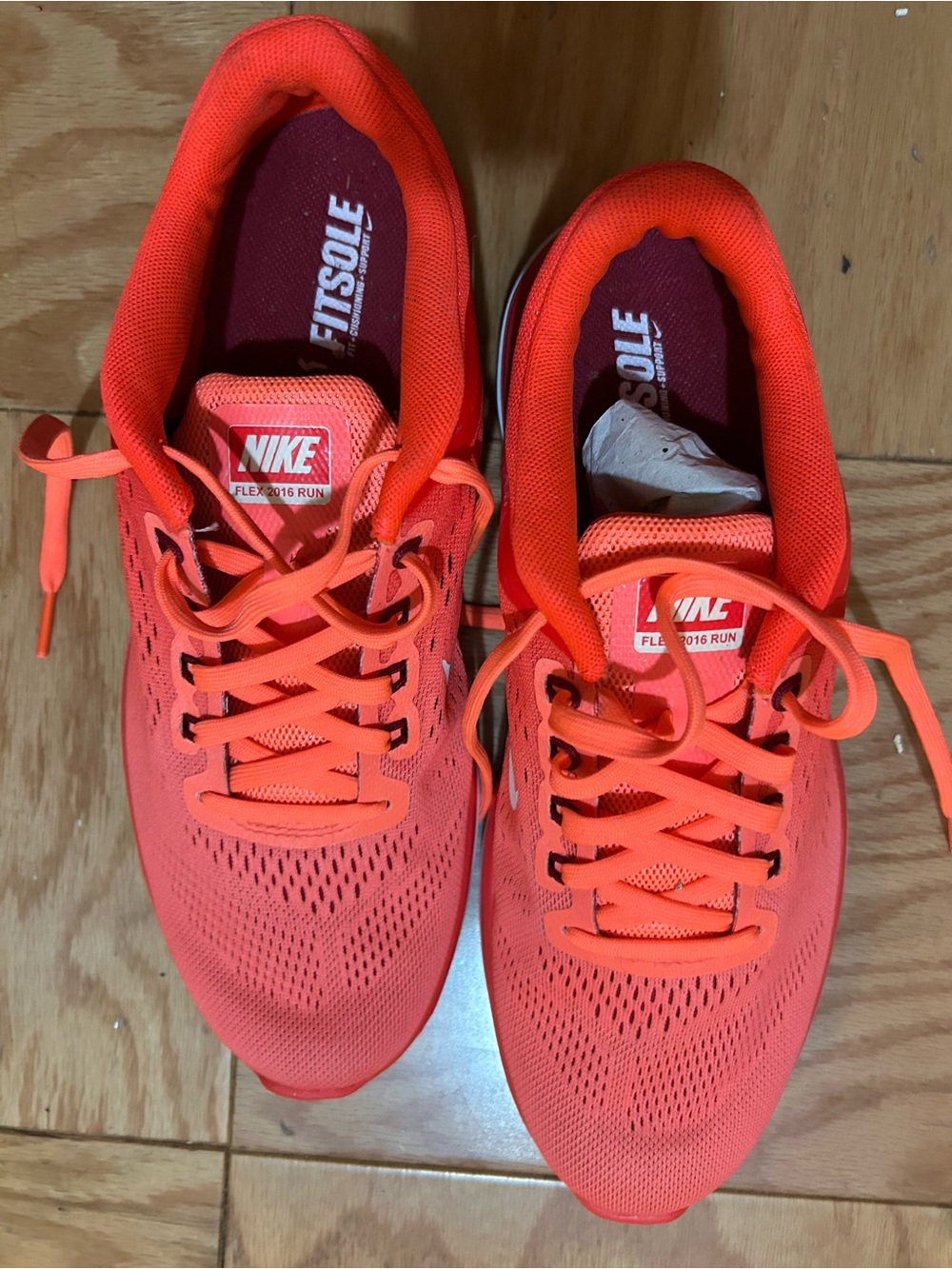 Nike Women’s Bright Orange Flex 2016 Run Athletic Shoes